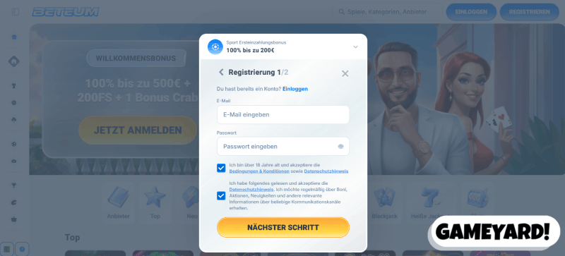 Registrierung bei Sportwetten Anbietern online