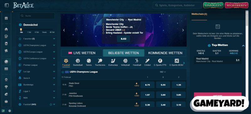 BetAlice Screenshot