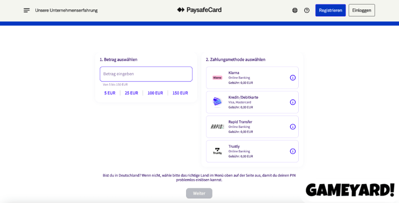 MyPaysafe Registrierung für Online Casinos ohne OASIS