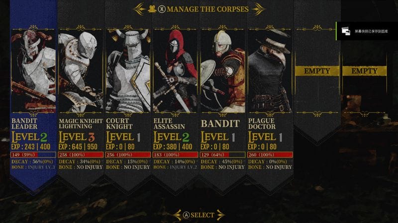 Corpse Keeper - verschiedene Klassen stehen zur Auswahl