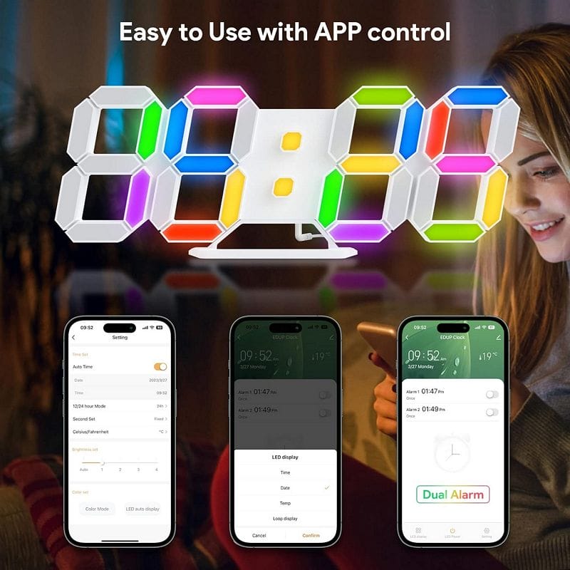 EDUP LED-Uhr - Steuerung via App