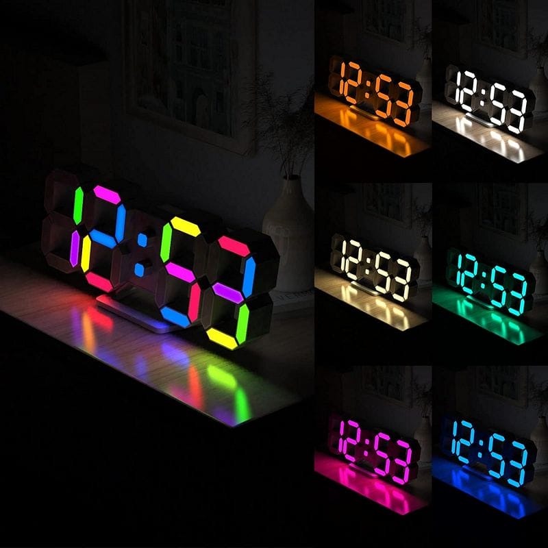 EDUP LED-Uhr - verschiedene Farben