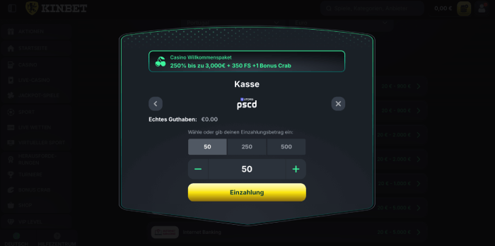 PSC Casino Ohne Limit Einzahlung