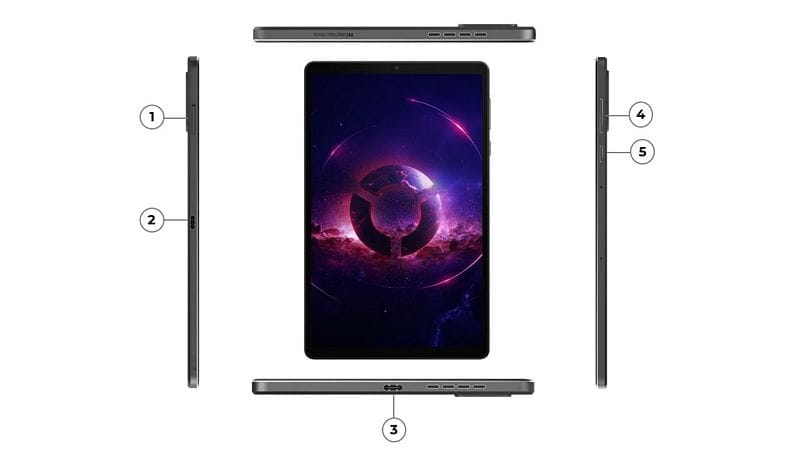 Lenovo Legion Tab Abmessungen und Schnittstellen