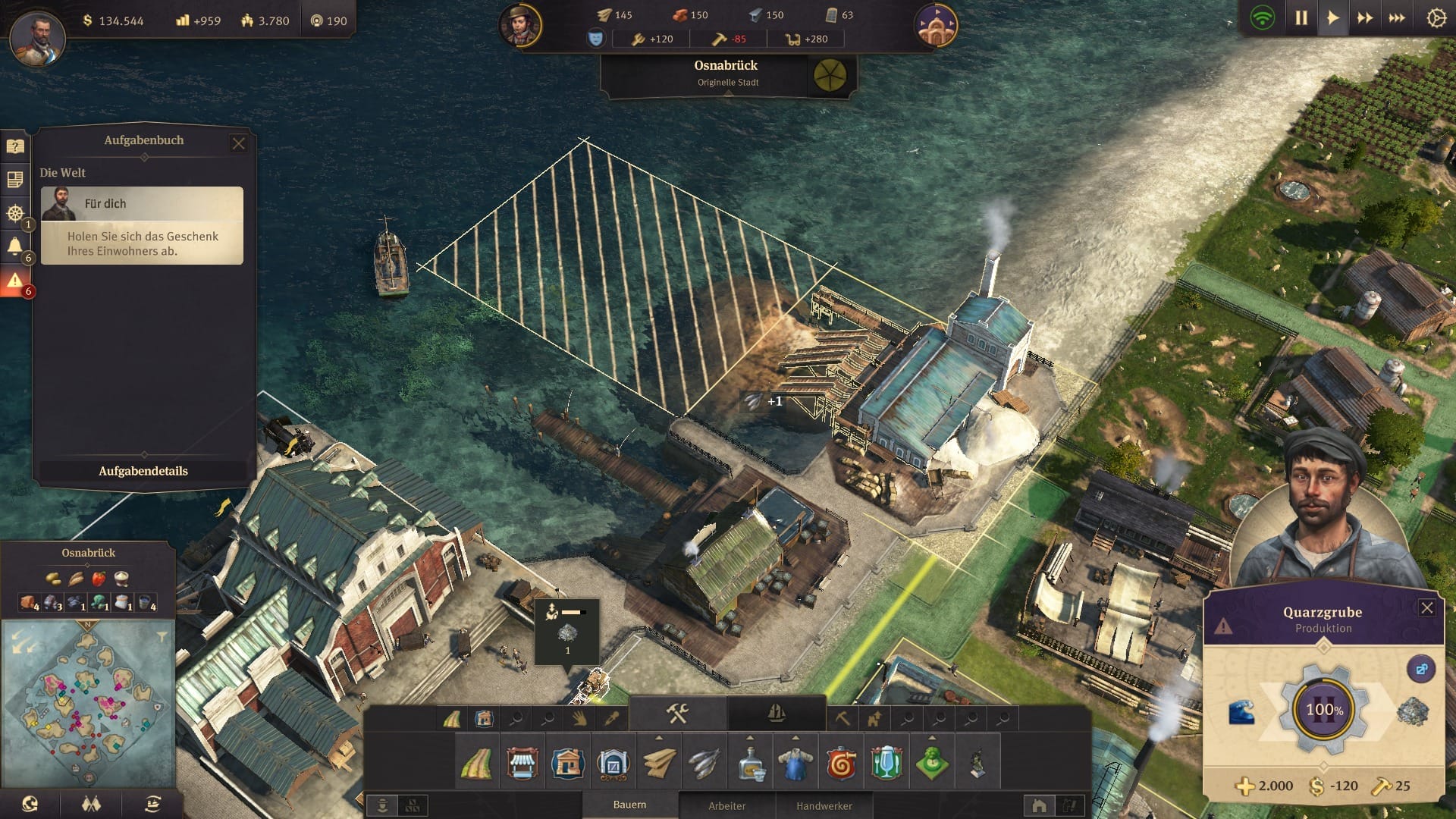 Anno 1800: Quarzsand finden und abbauen