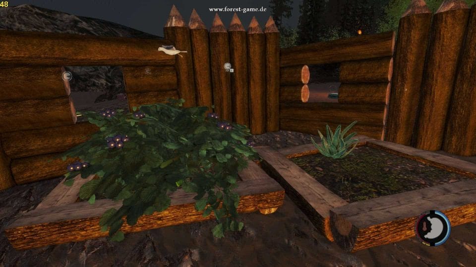 The Forest - Unser Garten. Links das gewünschte Ergebnis. Rechts = Unkraut.