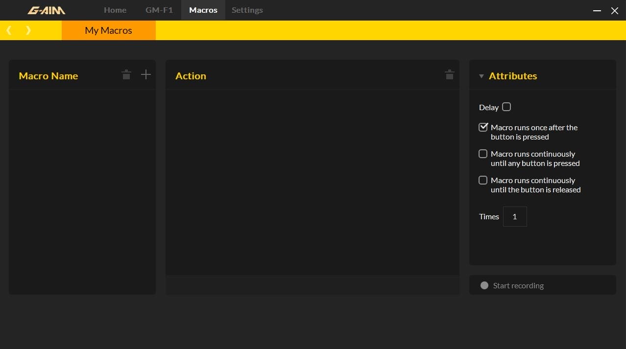 G-AIM Control Center Makros