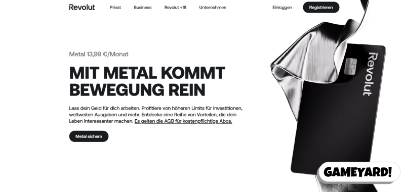 Revolut Metal Abo im Online Casino